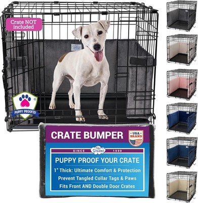 Dog Crate Bumper - Comfy Liner & Dog Tail Protector for Inside Crate