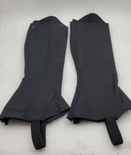 ProChaps Fit Half Chaps Sizes XXS,XS,S,M,L,XL,XXL  Black or Brown Washble Leathr