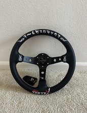 330mm Deep Dish Steering Wheel - Fit 6 Hole Hub Like Vertex Nardi Nrg Grip