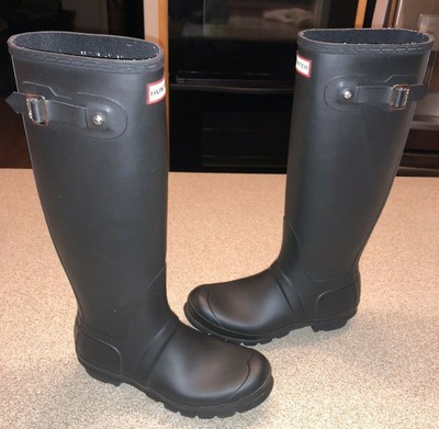 womens tall black hunter rain boots