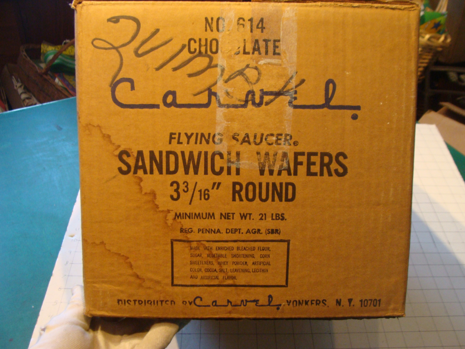 orig. cardboard CARVEL sandwich wafers FLYING SAUCER ice cream sandwich BOX eBay