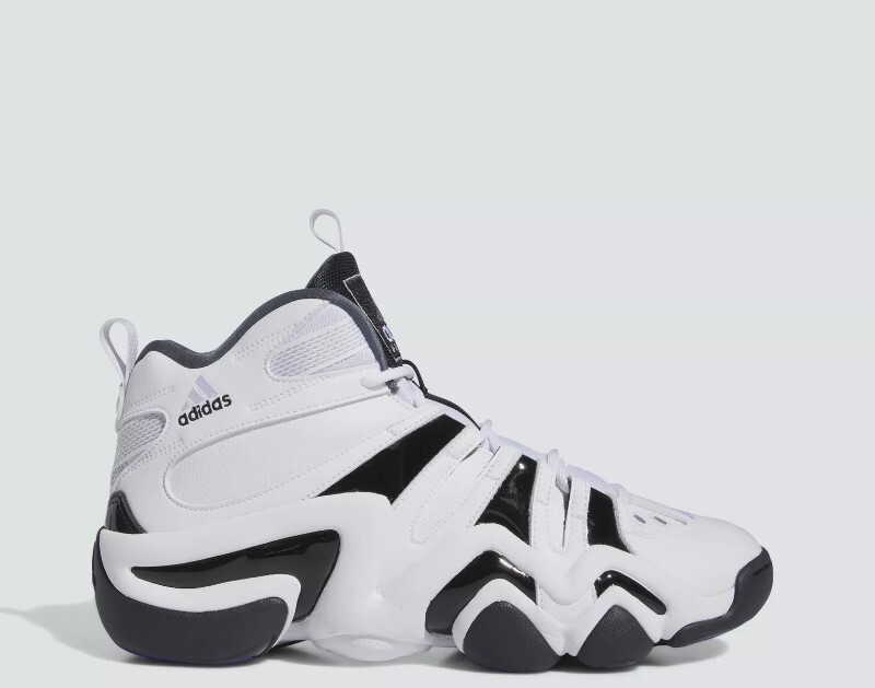Adidas Mens Crazy 8 Basketball Casual Shoes White & Black Size 7