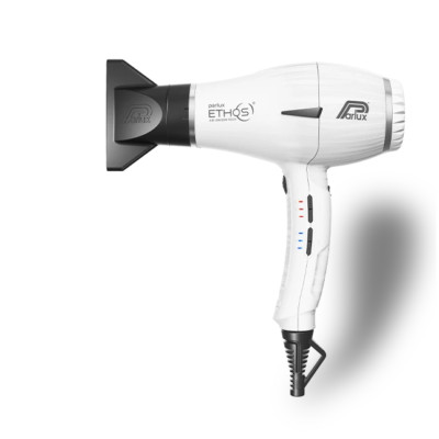 Parlux Ethos Air Ionizer Tech Professional Hair Dryer | Matte White