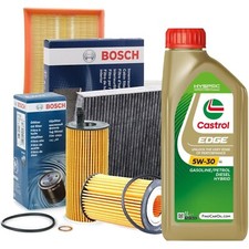 Kit tagliando audi a4 B8 8K 2.0 tdi filtri bosch + olio castrol  5w30 5lt