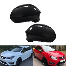 Links+Rechts Glanz Schwarz Spiegelkappe Für Seat Ibiza IV 6J0857537E /6J0857538E