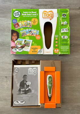 LeapFrog Tag Reading System Learn to Read Pen Book Sets 1 & 2 Leap