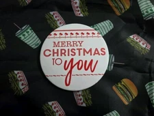 2020 In N Out Burger Employee Associate Merry Christmas Holiday Button Pin INO
