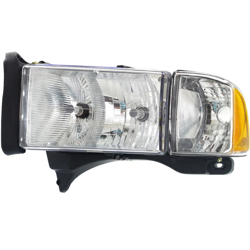 Juego de faros compatibles con Dodge Ram 1500 2500 3500 1999-2002, con bombilla Foto 3 de 4