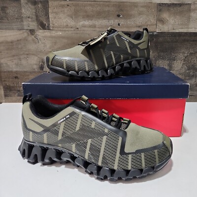 Reebok ZigWild Tr 6 Trail Green & Black Running Sneaker Shoe Men