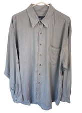 Burberry London Button Down Dress Shirt Men  s Size XL Gray Office Luxury
