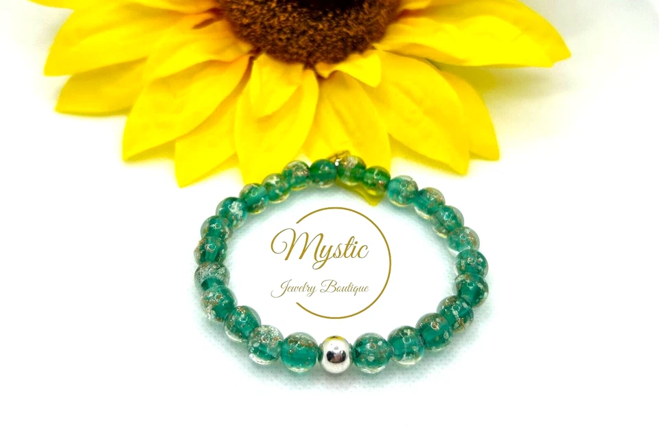 Pulsera Mystic Firefly Brilla en la Oscuridad Hecha a Medida para Ti Vidrio Murano Genuino Foto 4 de 4