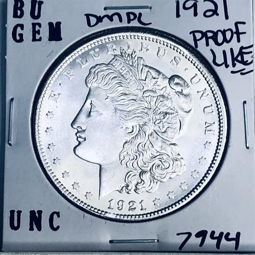 1921 BU GEM MORGAN SILVER DOLLAR UNC MS+++ U.S. MINT RARE COIN 7944