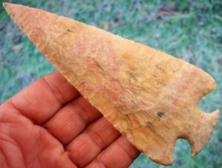 Super Fine 6 1/16 inch G10 Ohio Hopewell Point with COA Arrowheads Artifacts