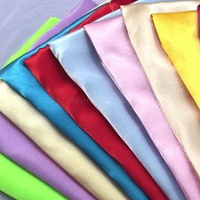 NEW 1.5*1M Plain Solid Silk Satin Fabric Craft Cloth Dress Blouse Sewing Craft
