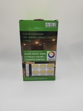 BLS LED Puck Lights w/ Remote Control, Wireless under Cabinet Color Changing 717