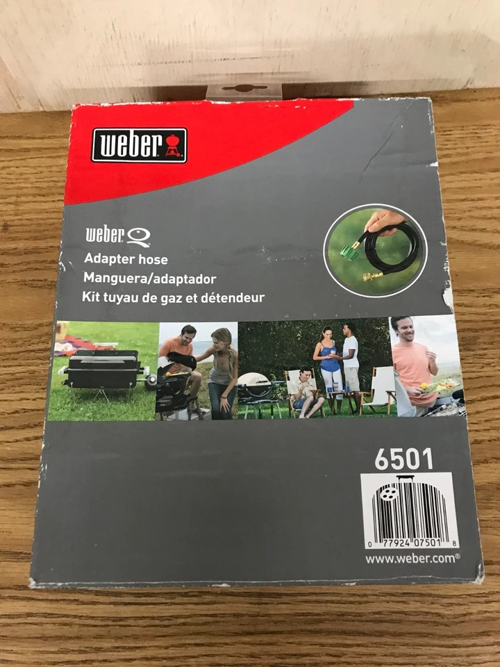 Manguera Adaptador Weber 6501 Serie Q y Parrillas Gas Go-Anywhere - Nueva Caja Abierta Foto 3 de 4