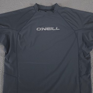 O'Neill Shirt Mens 4XL Gray Rash Guard Performance Fit Short Sleeve Swim