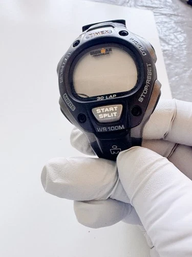 Vintage Timex Ironman Triathlon men's quartz watch, 38mm case, untested.