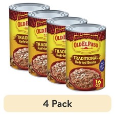  4 pack Traditional Refried Beans 16 oz Can 