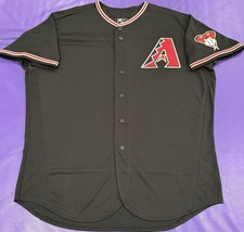 Authentic Arizona Diamondbacks On Field Pro Cut Nike Elite Black MLB Jersey 56