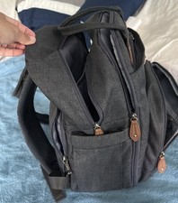 Gray Medium Backpack /Diaper Bag Padded Adjus...