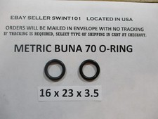 16mmID x 23mm OD x 3.5mm thick O-ring. Buna-70.  Quan 2.