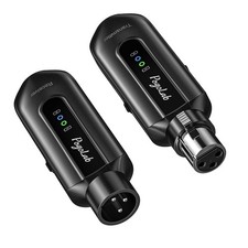 Wireless Microphone Transmitter Receiver 2.4Ghz, Wireless XLR Microphone Syst...