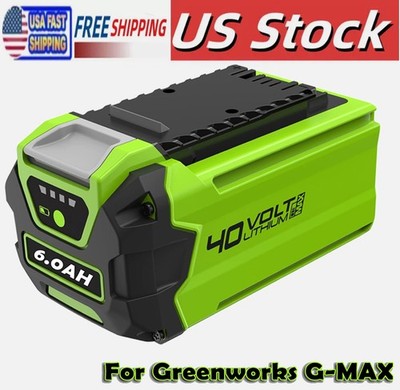 6000mAh For Greenworks G-MAX 40V Li-ion Battery 29472 29462 29252 20202