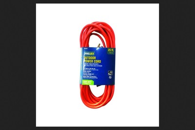 Indoor and Outdoor 25 ft. L Orange Extension Cord 16/3 SJTW