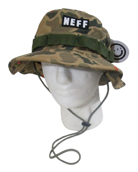 NWT NEFF Forever Fun Adjustable Strap Camo Boonie Bucket Hat One