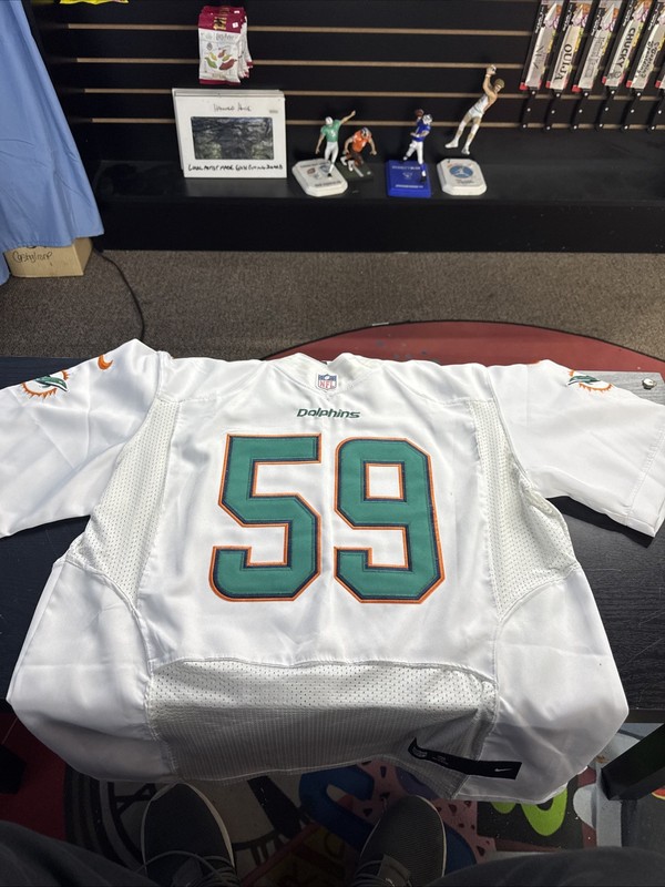 AUTHENTIC #59 Dannell Ellerbe of Miami Dolphins SZ 52 Nike Jersey