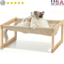 Elevated Cat Bed Hammock W/ Soft Fabric Joint Support Easy Clean Modern Design