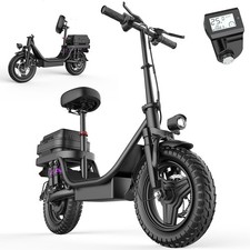 14" Monopattino Elettrico con Sedile per Adulti 48V/15AH Pieghevole E-Scooter