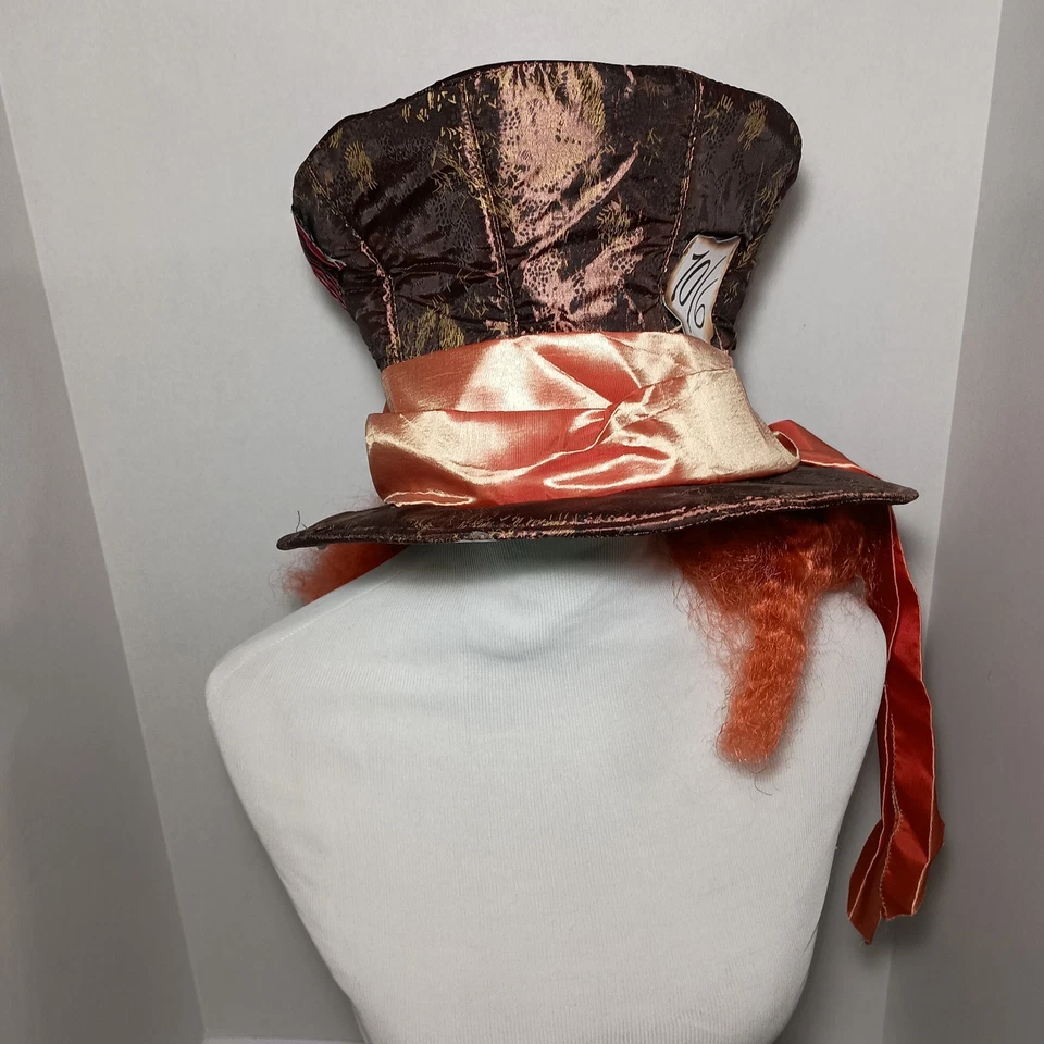 Disney Mad Hatter Top Hat With Hair Costume Size Adjuster Alice in Wonderland S - Image 2 of 4