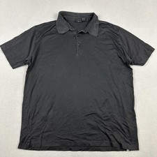 Boss Hugo Boss Polo Shirt Men XL Black Mercerized Cotton Made In Italy Casual