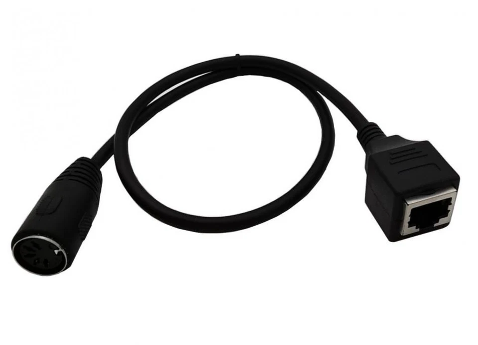 5-Pin DIN MIDI to RJ45 Adapter Cable 8P8C Plug & Play | Female to Female  - Image 2 of 4
