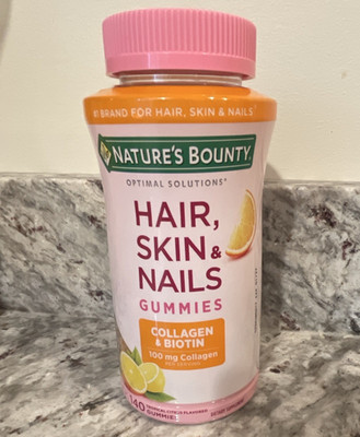 Nature s Bounty Hair, Skin & Nails Gummies Collagen Biotin Tropical Citrus 140ct
