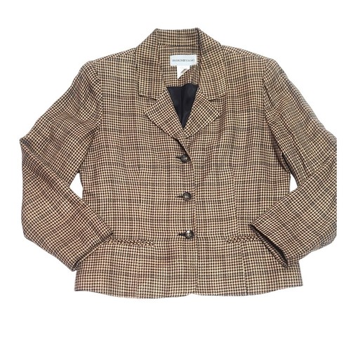 Sharon Young  Designer Elegant Professional plaid Blazer women's size 10