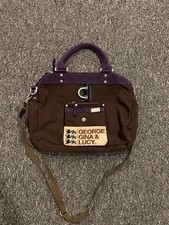 George Gina & Lucy Damen Schultertasche Lila Schwarz.