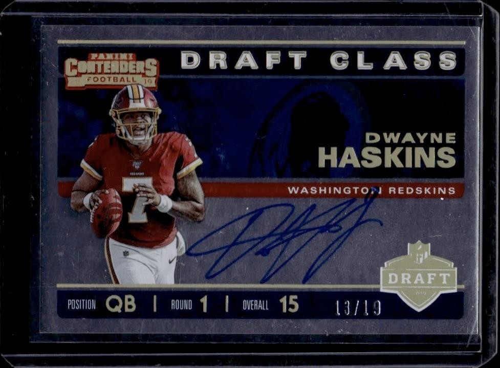 Dwayne Haskins Panini Contenders Draft Class Autographs #DCADH Gold