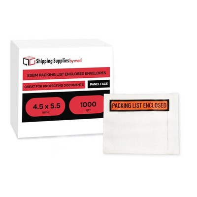 1000 4.5 x 5.5'' Box Packing List Slips Envelopes Pouch Shipping Packaging Labels