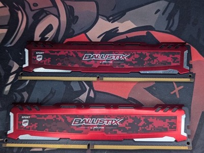 Crucial Ballistix Sport LT 8GB (2x4GB) DDR4 2666MHz CL16 Desktop RAM Red