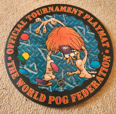 1995 THE WORLD POG FEDERATION Official Tournament PLAYMAT WPF Spielmatte