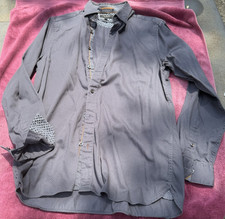 Ted Baker Men's Gray Geometric Long Sleeve Button-Up Shirt Size Medium 4