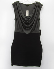 Express Dress Women Small Black Bodycon Sheath Cocktail Party Cowl Neck NEW
