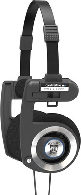 Koss Porta Pro Black On-Ear Headphones, Retro Style, Collapsible 