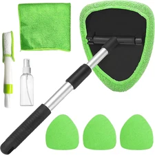 Windshield Cleaning Tool- with Extendable Handles and Pivoting Heads Includes 3P