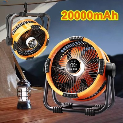 20000mAh Camping Fan Rechargeable Battery Portable Outdoor Wireless Ceiling Fans