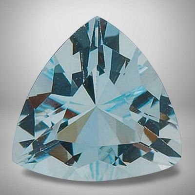 Aquamarine Trillion Cut Gemstone 6 Cts - 13 mm Vivid Precious Jewelry Gem #