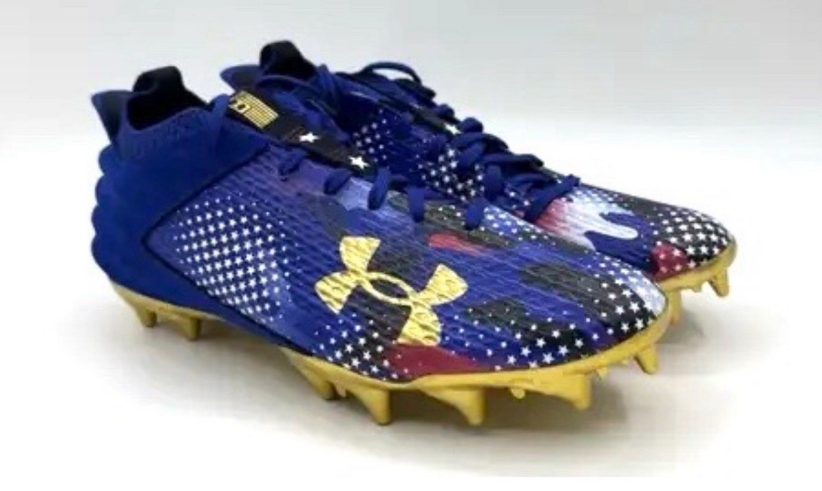 Under Armour Blur MC Football Cleats USA Freedom Gold 3027307
